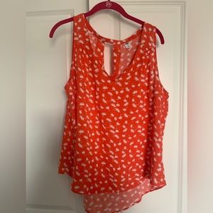 EUC Orange and white tank. Summer cutie!